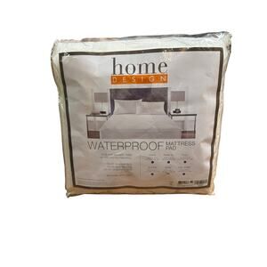 Home Design King Waterproof Mattress Pad 18" Deep Pocket Macys NWT Washable New
